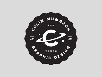 Planet Colin badge badge identity personal saturn space stars