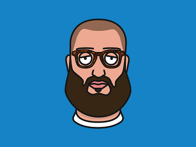 New Display Pic beard glasses illustration me portrait selfie vector