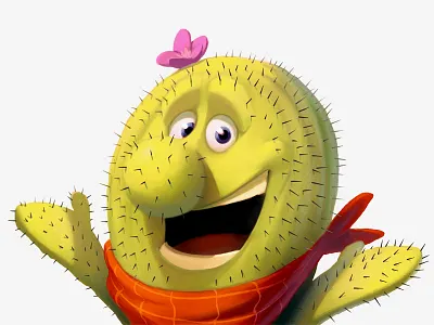 Cactus character design game art