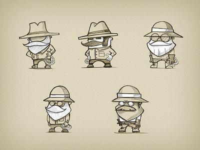 Old archeologist app application archeologist artifacts drawing game hat indiana jones old pencil sketch