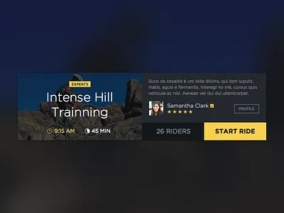 Ride Card app bike card mussum ipsum ride sport