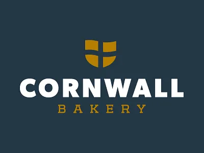 Cornwall Bakery boating branding cornwall flag gold icon identity logo nautical navy sailing