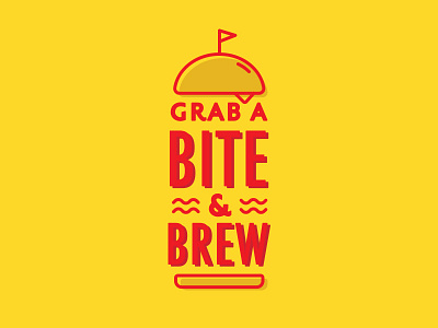 BrewBurger brew burger flag red vector yellow