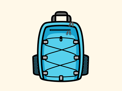 North Face Backpack backpack icon illustration vector
