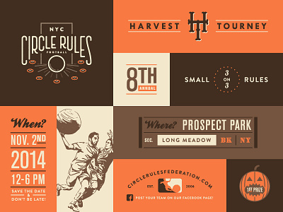 Harvest Tournament Promo brooklyn circle rules fall harvest logo new york pumpkin sports