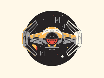 X1 dan kuhlken darth vadar dkng icon nathan goldman space starwars tie fighter vector