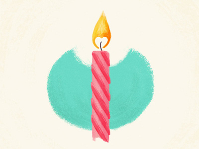 Birthday Love birthday color digital painting hand drawn illustration