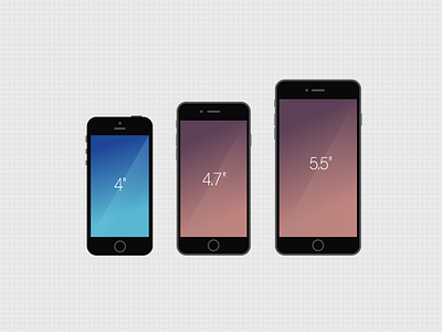 iPhone 5S 6 6Plus apple flat design iphone5s iphone6 iphone6plus mockup