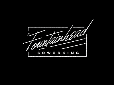 Fountainhead script badge lettering logo neutra face retro script stamp stroke typography