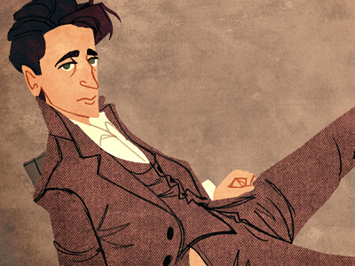 Adrien adrien brody digital illustration portrait tweed