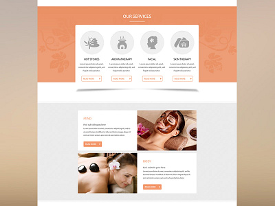 Health Spa Template Mock design web design ui website