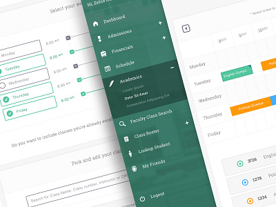 Scheduile Builder application builder calendar followilko form fields navigation roster schedule ui