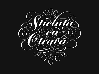 Sticluta Cu Otrava calligraphy hand drawn hand lettered lettering letters swash swashes