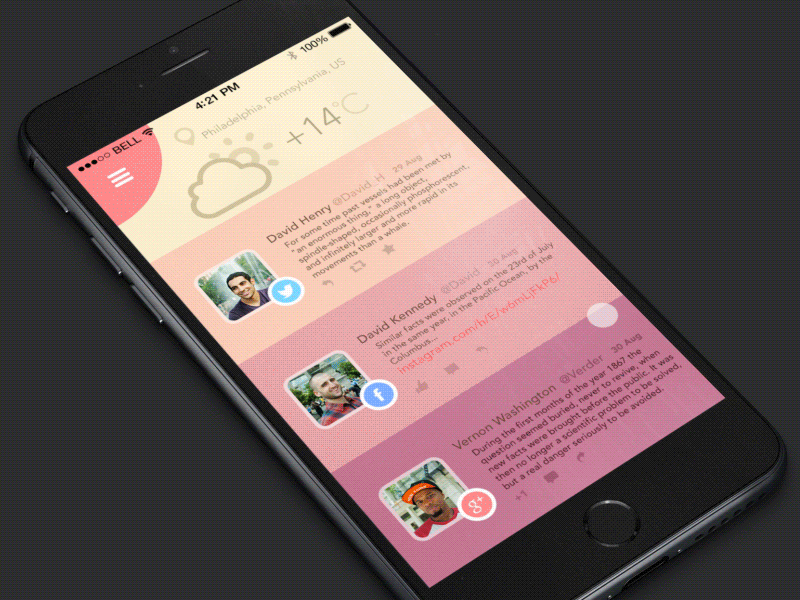 GIF Sticker App animation appdesign flat gif interface ios8 iphone6 studio ui ukraine ux