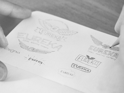 Eureka Logo Sketch coffee logo logo sketch