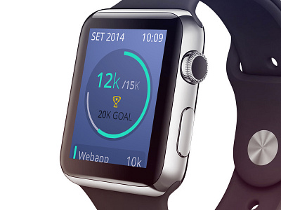 Sellf on Apple Watch Concept apple applewatch clock concept crm interface ios8 iwatch mockup smartwatch watch