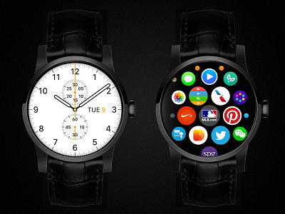 Round Apple Watch apple ios mockup watch