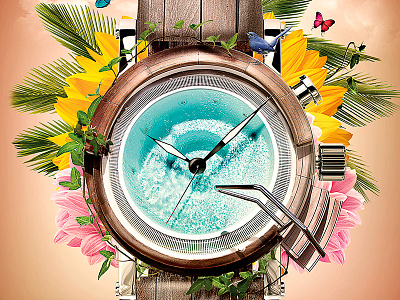 Vacation clock clock pool