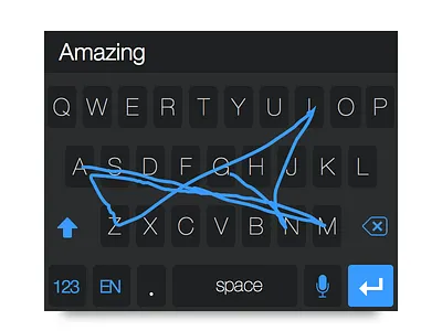 iOS 8 Keyboard with Swype design extension ios ios 8 keyboard ui ux