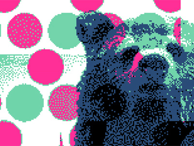 Pixelated Collage bear collage pixel