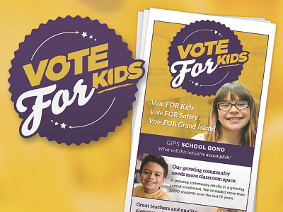 School Bond education identity logo mailer print school