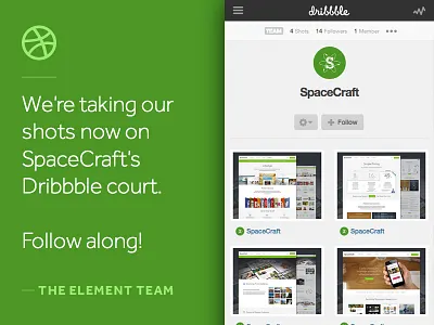 Shooting for SpaceCraft Now announcement dribbble spacecraft