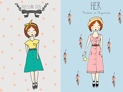 RedHeadsAreAwesome cute dolls fashion hipster illustration redheads