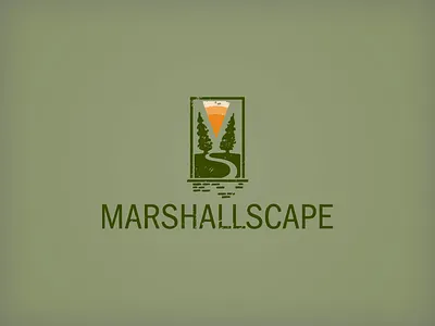 Marshallscape branding identity landscape logo monogram negative space