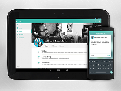 TuneIn Android android interface music phone podcast radio tablet tunein ui