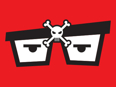 Ricky "Wild Thing" Vaughn Skull Glasses character cleveland glasses illustration major league skulls vector