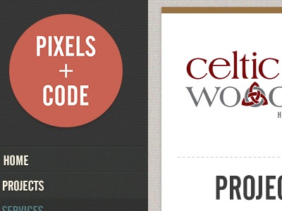 Pixels + Code site design