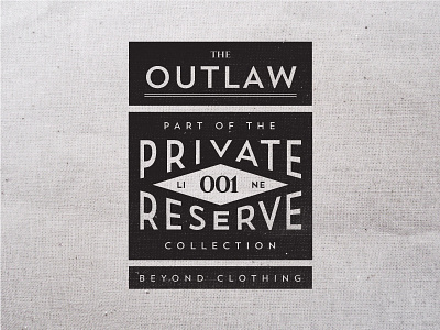 Private Reserve block bold canvas clothing prohibition retro tag texture type typography vintage whiskey
