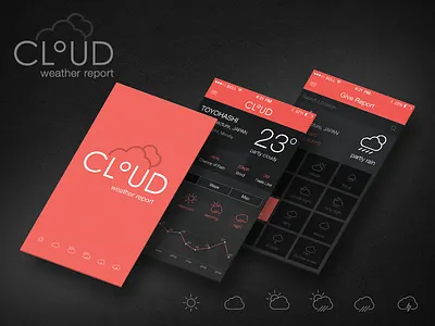 Cloud Weather App celsius centigrade climate fahrenheit humidity ios prediction rain weather weather prediction weather report wind