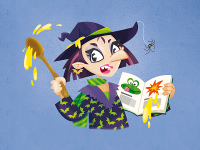 Don't set up the witch book children illustration story witch