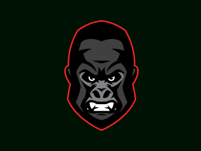 Gorilla ape gorilla jungle logo sport