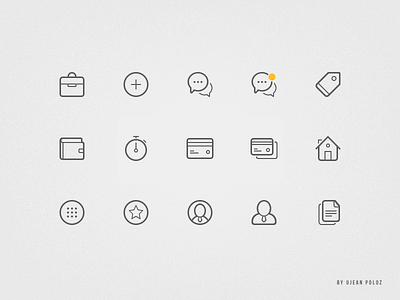 Icon Set flat icon ios outline set