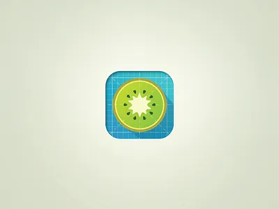 Kiwi blueprint app blue blueprint brand color green icon ios kiwi proportions tieatie