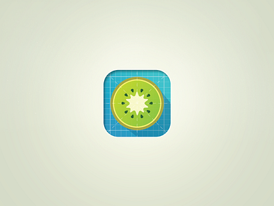 Kiwi blueprint app blue blueprint brand color green icon ios kiwi proportions tieatie