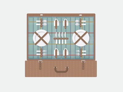 Pic Nic basket illustration nic pic picnic reed