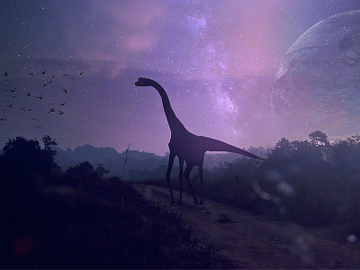 Shimba Hills dinosaur manipulation photoshop