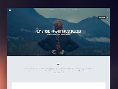 Simple Portfolio Template bio design flat graphic minimal portfolio simple social template ui web works