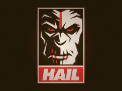 Hail Caesar animation ape apes black caesar dawn hail lip monkey red