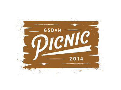 Picnic Concept Leftover custom type grunge picnic wood