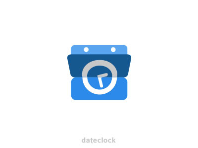 Dateclock icon calendar clock date dateclock icon logo watch