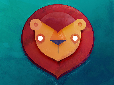 Red Lion digital painting illustration jungle lion photoshop wacom