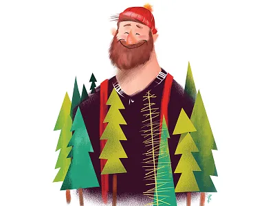 Paul Bunyan character design illustration paul bunyan tall tales