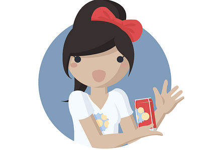 Diretec - Character Sample character girl illustration soda vector