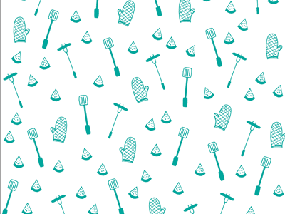 summer BBQ print design illustration print