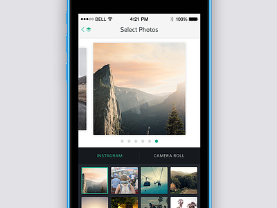 Photo Printing App carousel instagram ios 7 mobile photo revisal