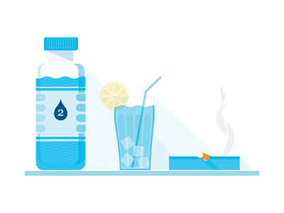 Water flat illustration